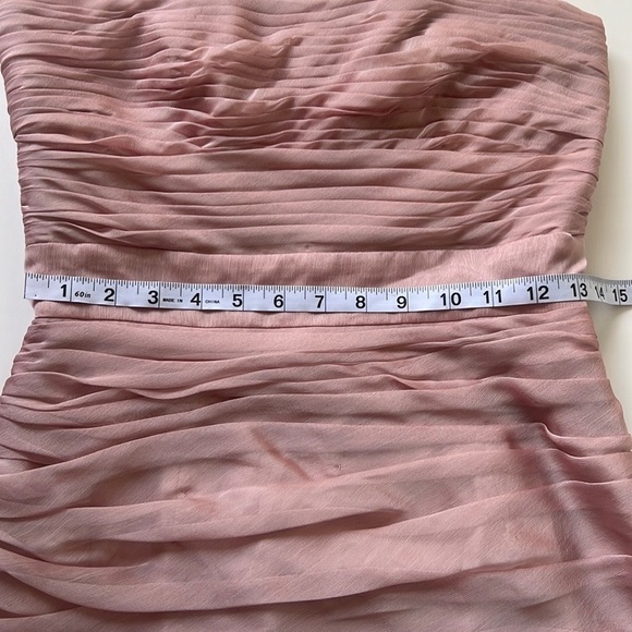 MONIQUE LHUILLIER Ruched Strapless Pink Dress - Picture 6 of 12